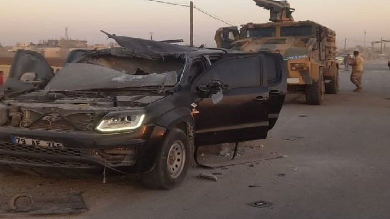 Two Turkish police officers were killed in a rocket attack on Sunday (Photo: Syrian Observatory for Human Rights)